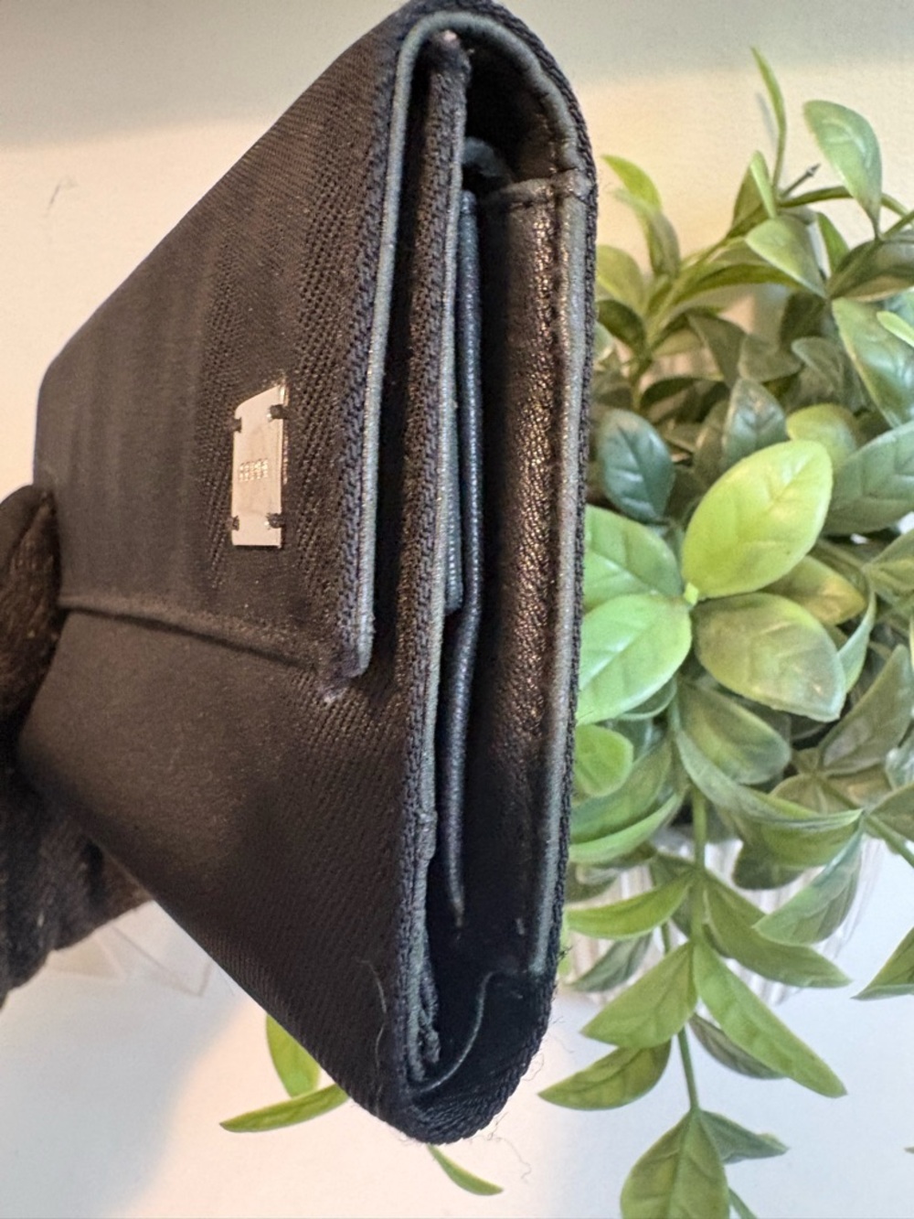 Fendi Nylon and Leather Trifold Wallet - Picture 3 of 11
